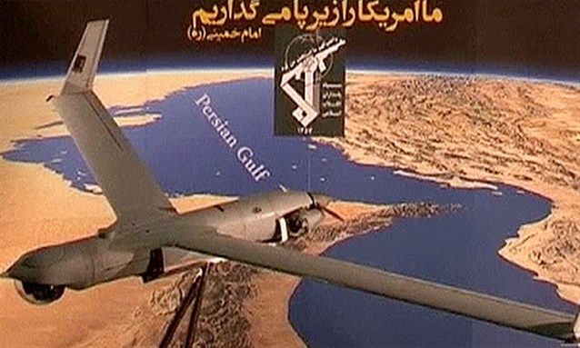 [Screen shot from Iranian television showing an alleged captured drone]