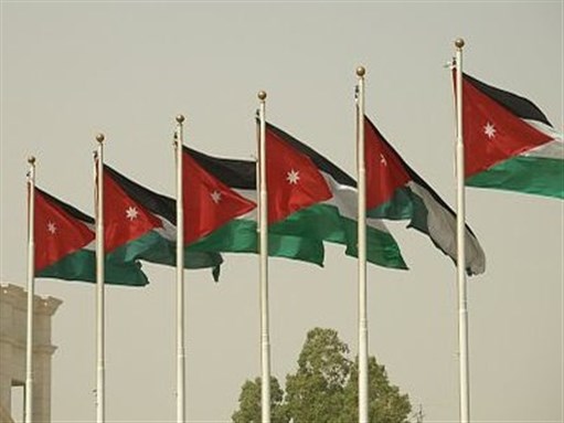 [Jordanian flags. Image by Vyacheslav Argenberg via Wikimedia Commons]