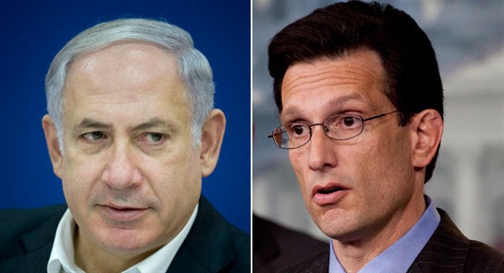 [Benjamin Netanyahu and Eric Cantor. Image from electronicvillage.blogspot.com]