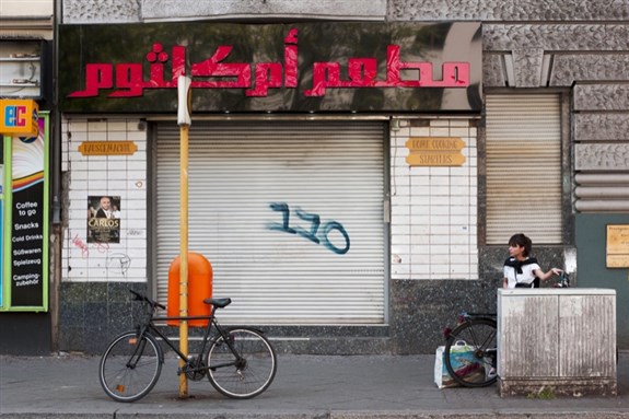 [Om Kalthoum restaurant, Berlin. Photo by Nourhan Khalid.]