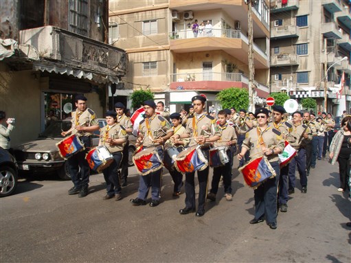 [Annual Armenian Genocide March in Achrafiyya, Beirut, 24 April 2007. Photo by author.]