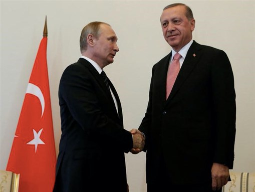[Image of Putin and Erdogan meeting in August. Image by Sergei Karpukhin/Flickr]