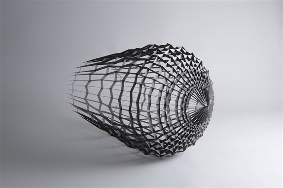 [Sahand Hesamiyan`s Khalvat (metal prototype) (2014). Image copyright the artist. Courtesy of The Third Line gallery, Dubai.