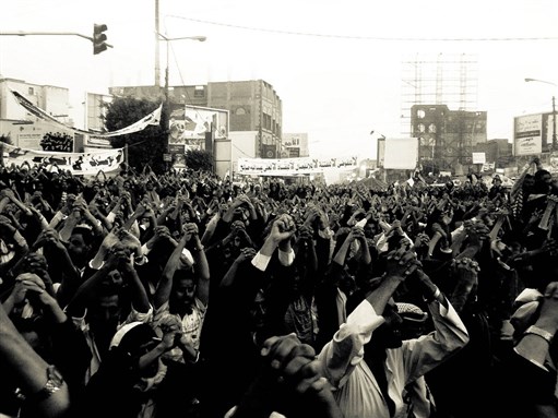 [Solidarity in Sana`a, Yemen on March 6. Photo by Sallam/Creative Commons]