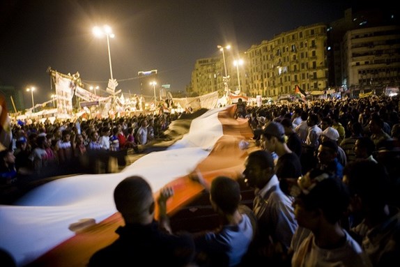 [Protesters gather in Tahrir Square on 29 July 2011. Photo by Hossam el-Hamalawy]