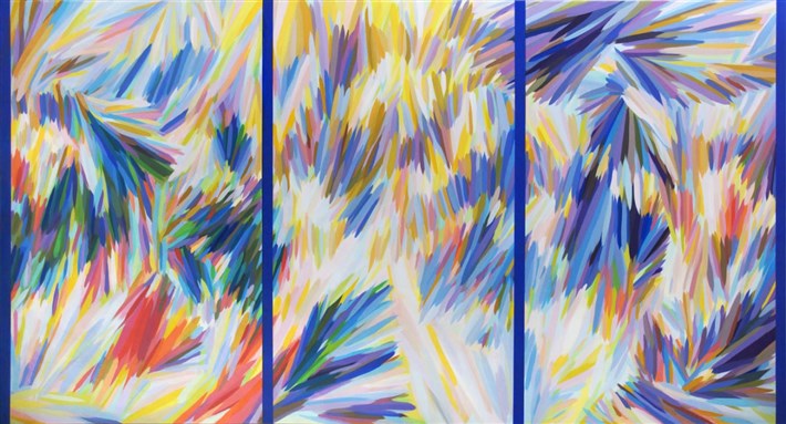 [Detail of Samia Halaby \"Homage to Leonardo\"]