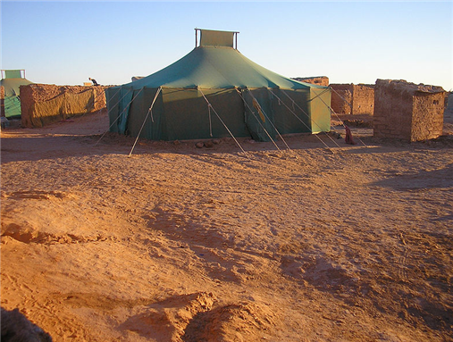 [Image from the Tindouf refugee camp in Algeria. Image from Wikimedia Commons.]