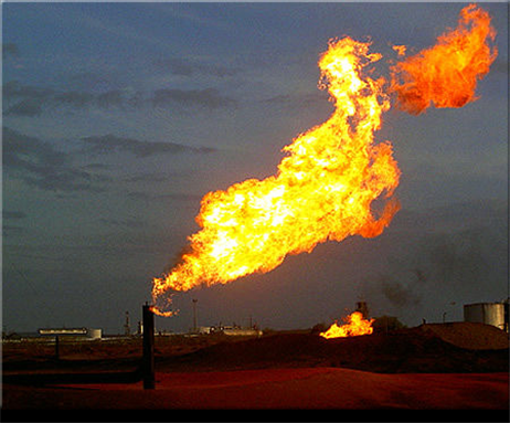 [Natural gas flare. Image originally posted to Flicker by Tod Baker]