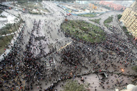 [Anti-government demonstration, Egypt. Image originally posted to Flicker on 30 January 2011 by ikhwan.net]
