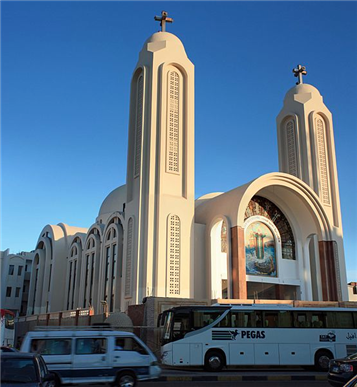 Coptic Church in Hurghada, Egypt. Image originally posted to Wikimedia Commons]
