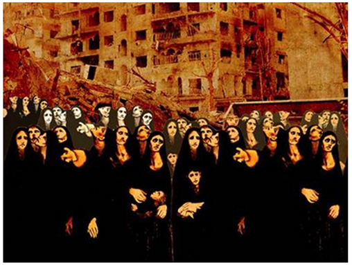 [\"Louay Kayali, Then What?\" Photography by Ehab Al-Jabi, with editing by Tammam Azzam.]