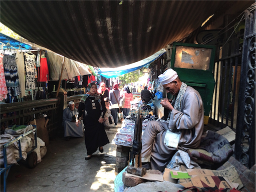 [Street market in Cairo, Egypt. Photo courtesy of Nadia Mounier. www.nadiamounier.com]