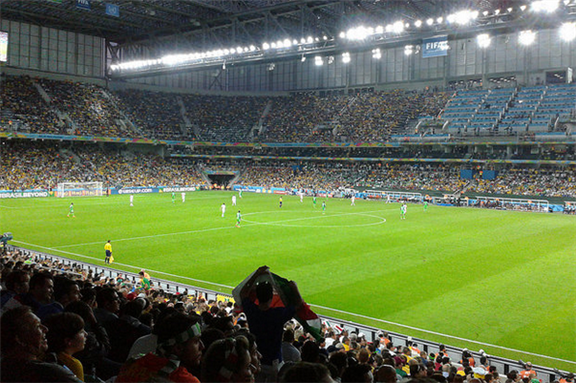 [Image from the 2014 World Cup in Brazil. Image by Gisele Teresinha/Flickr.]