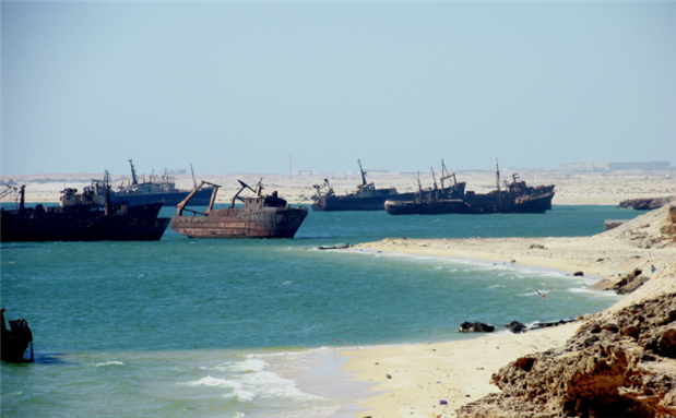 [Image of a ships graveyard in Nouadhibou, Mauritania. Image by slosada/Flickr]