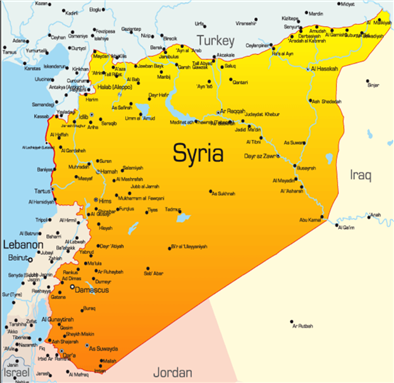 [Map of Syria]