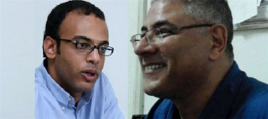[Activists Hossam Bahgat (Left) and Gamal Eid (Right). Photos from Hossam Bahgat`s Twitter account and Aswat Masriya, respectively.]