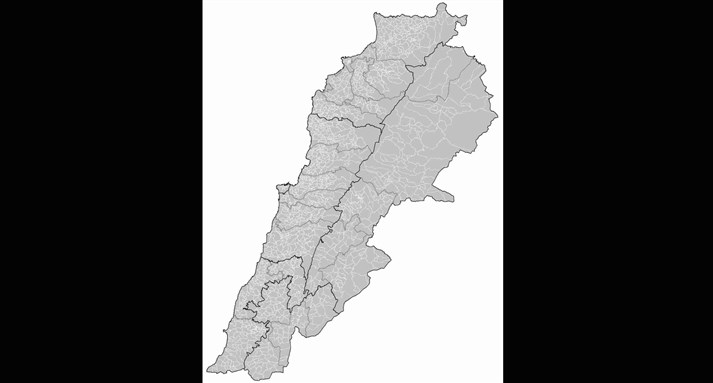 [Map showing all municipalities in Lebanon. Image by rarelibra via Wikipedia]