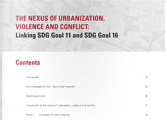 Conference Report: The Nexus of Urbanization, Violence and Conflict