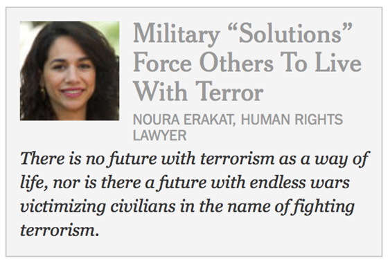 Jadaliyya Co-Editor Noura Erakat in New York Time's Roundtable on "Living with Terrorism"