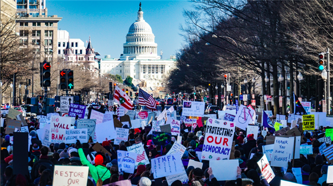 [No Muslim Ban 2, Washington, DC USA. Taken on February 4, 2017 by Ted Eytan and uploaded via Flickr ]