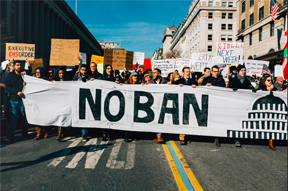 [No Muslim Ban march on the Capitol in Washington D.C. 4 February 2017. Image by Masha George via Flickr]