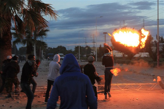 [Clashes between protesters and security forces escalated this month in Siliana, Tunisia. Photo from Collin David Anderson/Flickr.]