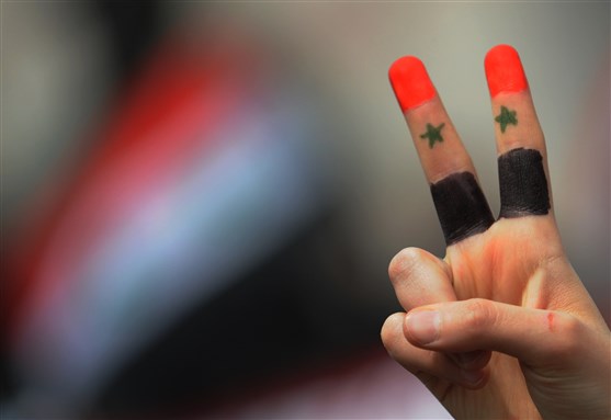[A Syrian Protester. Image from Unknown Archive]