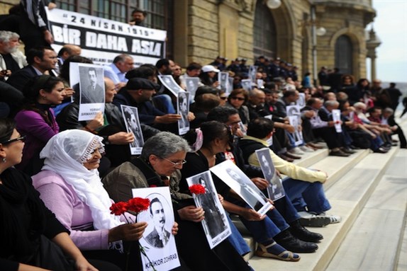 [Commemoration of the 24 April 2010 anniversary of the Armenian Genocide, Istanbul. Image via thomas koch / Shutterstock.com]