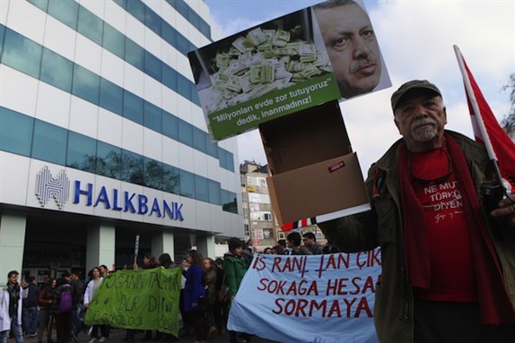 [Protests following the corruption scandal against Prime Minister Erdogan and his government, Istanbul, December 2013. Image by Sadik Gulec / Shutterstock.com]