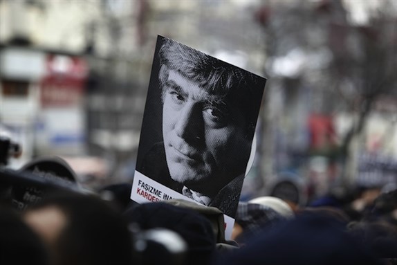 [19 January marked the eighth anniversary of the murder of Hrant Dink. Image from March in Istanbul in January 2012; photo by fulya atalay / Shutterstock.com]