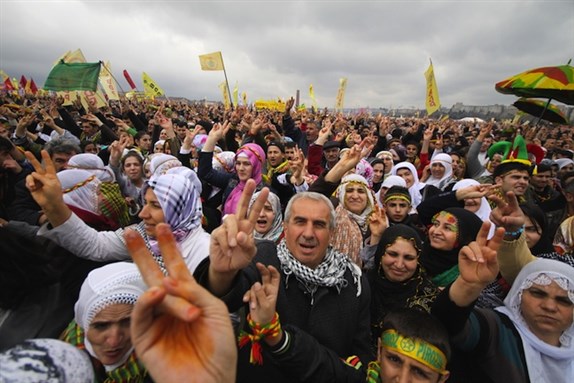 [Kurds celebrating Newroz, March 2011, Istanbul. Image by Sadik Gulec/Shutterstock]