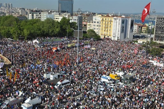 [Protesters in Gezi Park, Istanbul, 31 May 2013. Image via kisa kuyruk / Shutterstock.com]