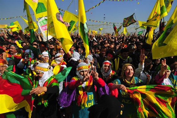 [Newroz celebration in Diyarbakir, March 2013. Image by Fotografadam / Shutterstock.com]