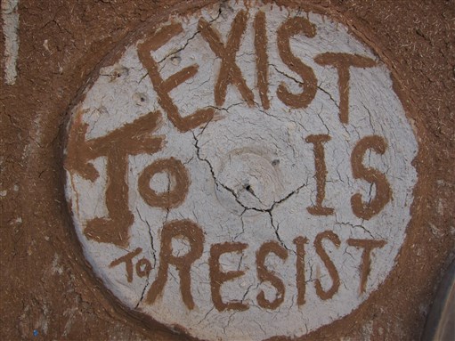 [Front door of Friends Solidarity House in the Jordan Valley, in Occupied West Bank]
