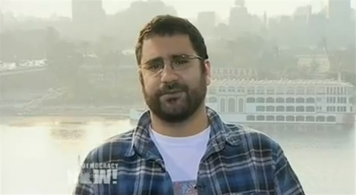 [Alaa Abdel El Fattah. Image from screen shot of video below]