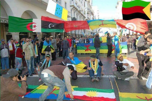 [Amazigh demonstration in Morocco. Photo from the Facebook of Photoshop Amazigh.]