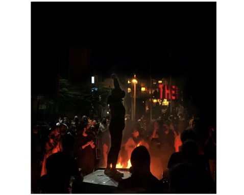Photo of protests in Tehran. Photographer unknown.