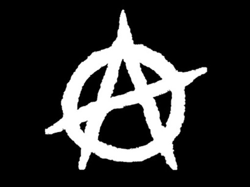 [An anarchist symbol. Image from Wikipedia Commons.]