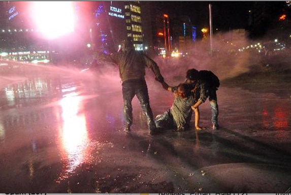 [Protesters attacked by the police in Ankara. Photo via Kansu Yildirim.]