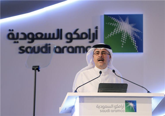 Amin H. Nasser, president and CEO of Saudi Aramco, speaks during a news conference at the Plaza Conference Center in Dhahran, Saudi Arabia, November 3, 2019 via Reuters by Hamad I Mohammed