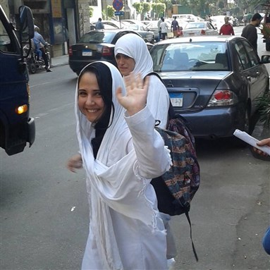 [US-Egyptian activist Aya Hijazi. Photo from Aswat Masriya.]