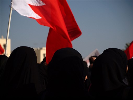 [Bahraini protestors in 2011. Image from Flickr/Al Jazaeera English.]