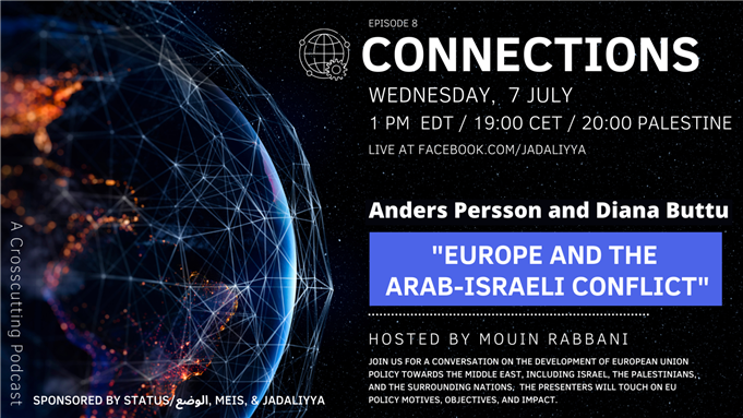 Connections Podcast Episode 8: Europe and the Arab Israeli Conflict with Anders Persson and Diana Buttu (7 July)