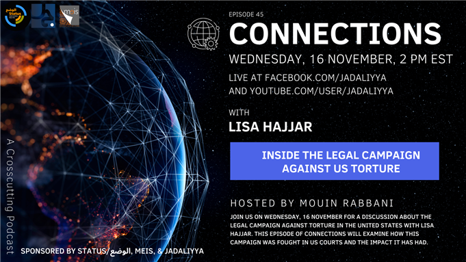 Connections Episode 45: Inside the Legal Campaign Against US Torture with Lisa Hajjar (16 November)