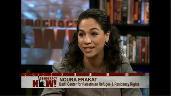 [Image from screen shot of Democracy Now! broadcast.]
