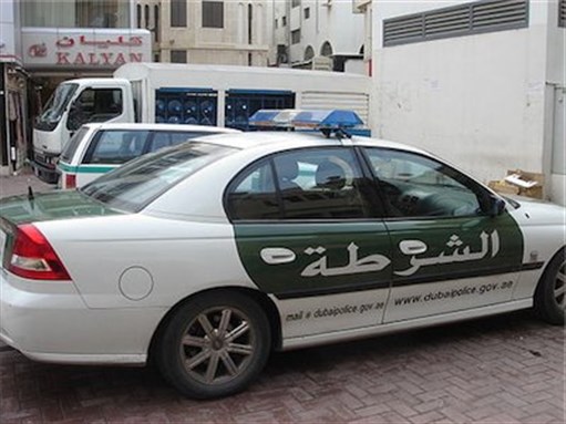 [UAE police vehicle in Dubai. Image by David Lisbona via Wikimedia Commons] 