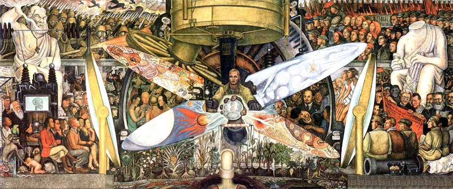 [Diego Rivera, \"Man at crossroads looking with hope and high vision to the choosing of a new and better future, 1934. Image from www.marxists.org]