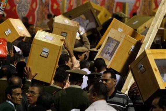 [Referendum Voting in Egypt. Image from AP]