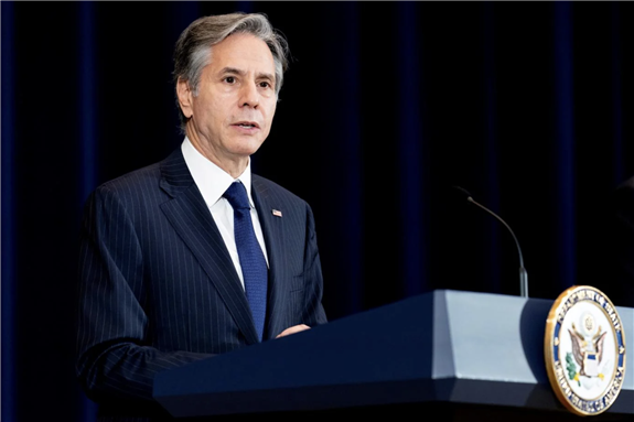 US Secretary of State Antony Blinken speaks during a news conference at the State Department in Washington on 16 September 2021 via Reuters