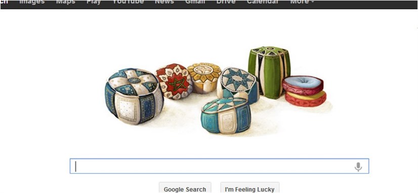 [Google`s contentious commemoration of Morocco`s Independence Day. Image from Twitter/@asmaa_ben.] 